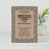 Invitation typographie rustique mariage pays occidental (Debout devant)
