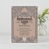 Invitation typographie rustique mariage pays western (Debout devant)