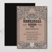 Invitation typographie rustique mariage western campagne (Devant / Derrière)