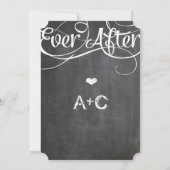 Invitation Typographie Rustique Tableau De Bord Jamais Après  (Dos)