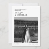 Invitation Typographie sans temps classique QR Code Mariage p (Devant)