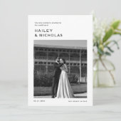 Invitation Typographie sans temps classique QR Code Mariage p (Debout devant)