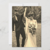 Invitation TYPOGRAPHIE SEPIA KRAFT Réception uniquement Photo (Dos)