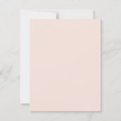 Invitation Typographie simple de poutre blush graduation phot (Dos)