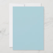 Invitation Typographie simple et chic Mariage bleu brillant (Dos)