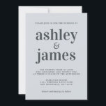 Invitation Typographie simple et chic Pastel Mariage bleu<br><div class="desc">Faire-part de mariage simple et chic, typographie design, élégante et moderne sur un arrière - plan bleu pastel. Ajoutez simplement les détails de votre mariage. Conçu exclusivement pour vous par Happy Dolphin Studio. Si vous avez besoin d'aide ou de produits correspondants, veuillez nous contacter à happydolphinstudio@outlook.com . Nous sommes heureux...</div>