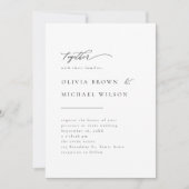 Invitation Typographie simple et élégante Mariage moderne (Devant)