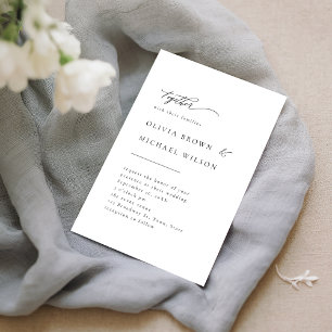 Invitation Typographie simple et élégante Mariage moderne