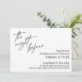 Invitation Typographie simple La veille Contemporain (Debout devant)