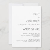 Invitation Typographie simple QR Code N'importe quel Mariage  (Devant)