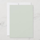 Invitation Typographie simple Sage Green Couple Douche nuptia (Dos)