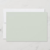 Invitation Typographie simple Sage Green Couple Douche nuptia (Dos)