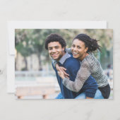 Invitation Typographie simple Whimsical Mariage de photos du  (Dos)