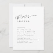 Invitation Typographie Simplement Élégante Couples Moderne Do (Devant)