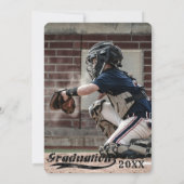 Invitation Typographie sportive Ajouter Photo Graduation Part (Dos)