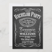 Invitation Typographie tendance sur tableau noir pour enterre (Devant)