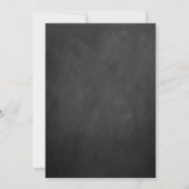 Invitation Typographie tendance sur tableau noir pour enterre (Dos)