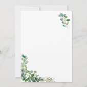 Invitation Typographie To Have & To Hold Feuillage d'eucalypt (Dos)