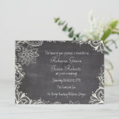 Invitation typographie vintage flourish Tableau Mariage (Debout devant)