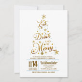 Invitation Typographie Whimsical Noël (Devant)
