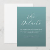 Invitation typographique élégante sarcelle (Devant / Derrière)
