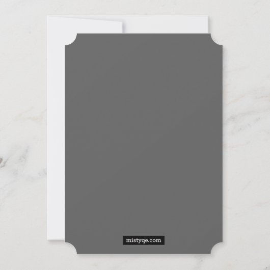 Invitation typographique Halloween Monster Bash (Dos)