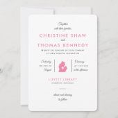 Invitation typographique moderne pour le Mariage d (Devant)