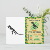 Invitation Tyrannosaurus Skeleton - Choisir la couleur arrièr (Debout devant)