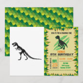 Invitation Tyrannosaurus Skeleton - Choisir la couleur arrièr (Devant / Derrière)