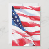 Invitation U.S. Military Retirement Patriotic Flag (Dos)