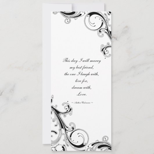 Invitation uc filagreement 3,5 x 9 BGuppercase (Dos)