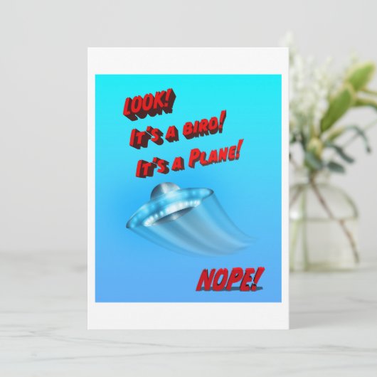 Invitation UFO Flying Saucer UAP hors de ce monde (Debout devant)