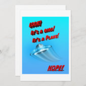 Invitation UFO Flying Saucer UAP hors de ce monde (Devant / Derrière)