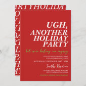 Invitation Ugh Une Autre Fête De Vacances (Devant / Derrière)