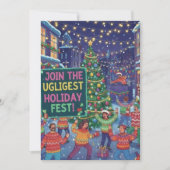 Invitation Ugliest Holiday Fest Ugly Sweater Party Vibrant  (Devant)