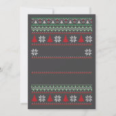 Invitation Ugly Christmas Sweater Party Knitted Snowflake (Dos)