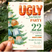 Invitation Ugly Sweater Christmas Party Cozy Watercolor