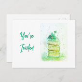 Invitation  uitnodiging briefkaart (Voorkant / Achterkant)