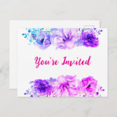 Invitation uitnodiging briefkaart (Voorkant / Achterkant)