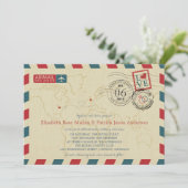 Invitation UK / Michigan USA Airmail | Mariage (Debout devant)