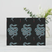 Invitation ukiyo japonais style serpent art (Debout devant)