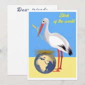 Invitation Ukraine "bleu jaune" couleur de paix (Devant / Derrière)