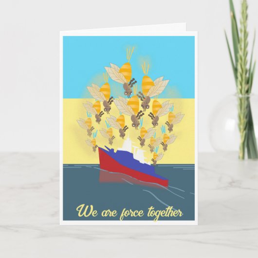 Invitation Ukraine "jaune bleu" coloré (Devant)
