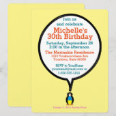 Invitation Ukrainienne Parler Mme Penguin Personnalisée (Devant / Derrière)