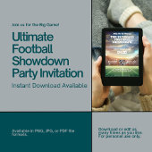 Invitation Ultimate Football Shodown Party