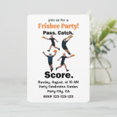 Invitation Ultimate Frisbee Passe Réception Score Fête de Fri (Debout devant)