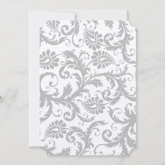 Invitation Ultimate Grey Illuminant Mariage damassé jaune (Dos)