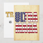 Invitation Ultra MAGA Trump Supporter 💡 Great Again USA (Devant / Derrière)