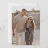 Invitation Ultra minimal | Accent calligraphique + photo (Dos)