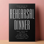 INVITATION ULTRA MINIMALIST MARIAGE MODERNE RÉPÉTITION DÎNER